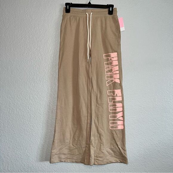 Pink Floyd Womens Graphic Elastic Waist Drawstring Wide Leg Sweatpants Tuffet XS - Picture 1 of 6